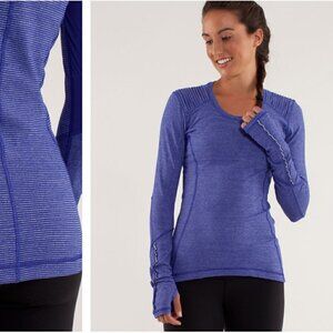 Lululemon Star Runner Long Sleeve Blue Sz 4